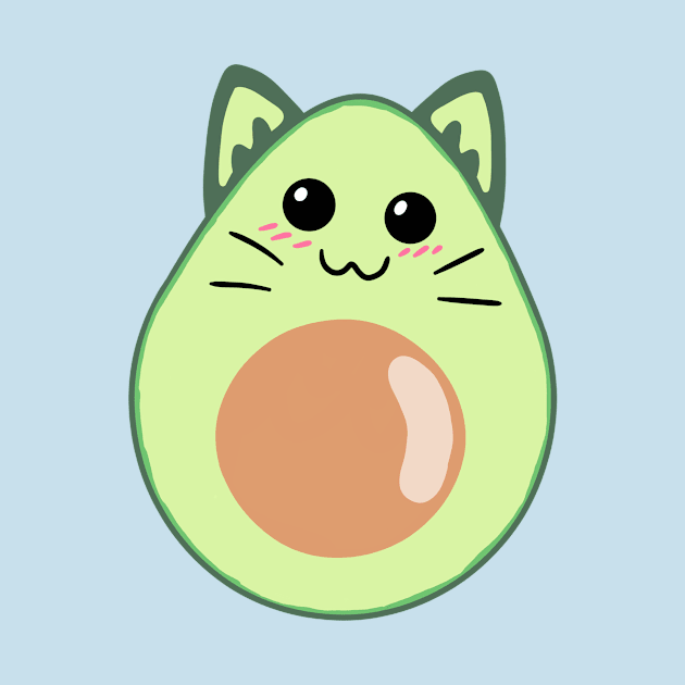 Avocado Kitten by urban-wild-prints