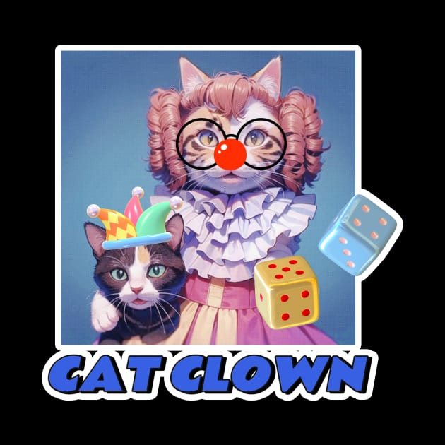 Cat Clown,Cat Joker,Cat Miaw Lover by LycheeDesign