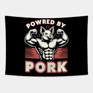 Powered by Pork - Pig Funny Tapestry