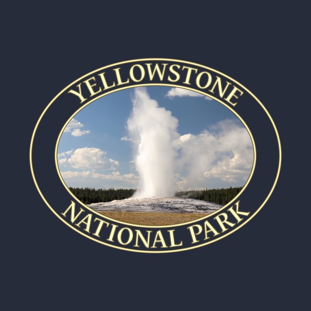 Old Faithful Geyser at Yellowstone National Park in Wyoming by GentleSeas