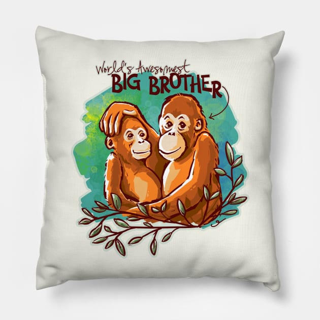 World's Awesomest Big Brother Pillow by ElephantShoe