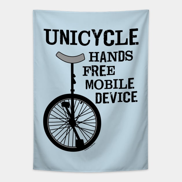 Unicycle Mobile Device Bold Tapestry by Barthol Graphics