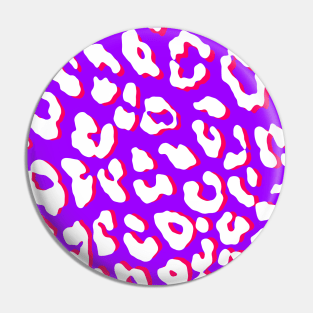 White Leopard Print Purple Pink Pin