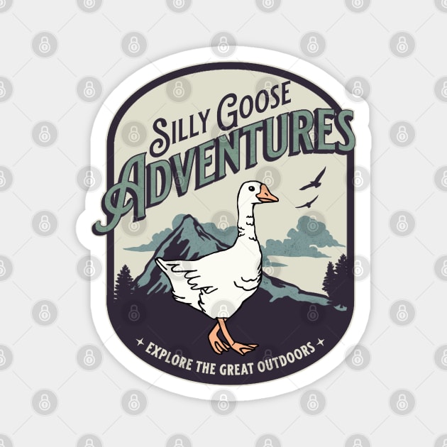 Silly Goose Adventures Magnet by Downtown Rose