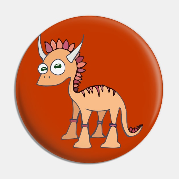 Orange Monster Pin by BRICHstudiosShop