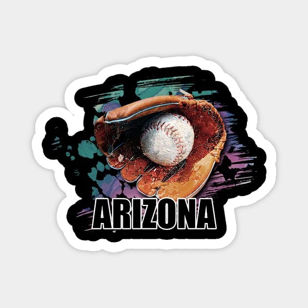 Retro Proud Team Name Arizona Classic Style Baseball Magnet by WholesomeFood