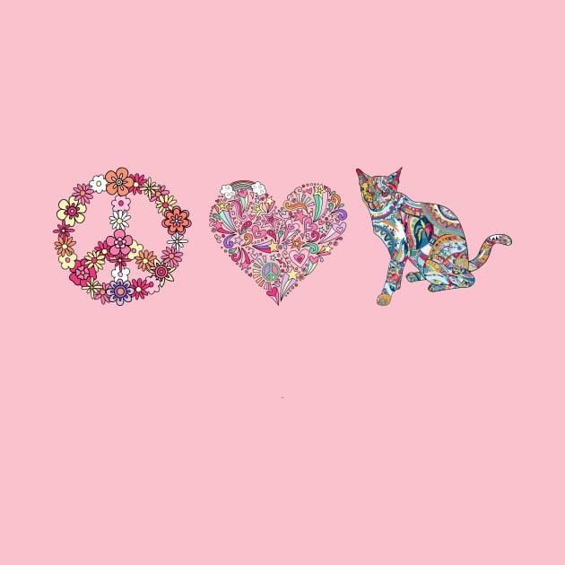 Peace, Love, Kitty Cat by Gifts of Recovery