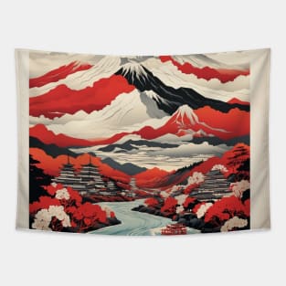 Iwate Japan Travel Vintage Tourism Poster Tapestry