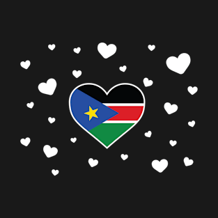 South Sudan  love flag heart designs T-Shirt