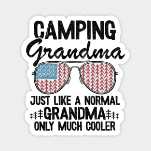 Camping Grandma Just Like A Normal Grandpa Only Much Cooler Funny Camping Magnet