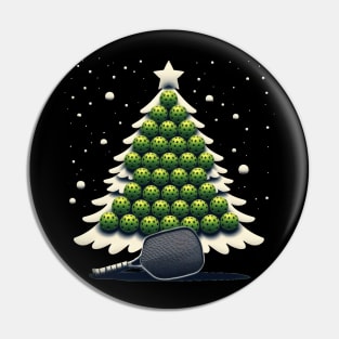 Pickleball Christmas Tree Xmas Pin