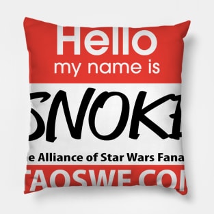 Hello my name is SNOKE 2 Pillow