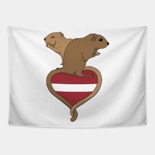 Gerbil Latvia (light) Tapestry