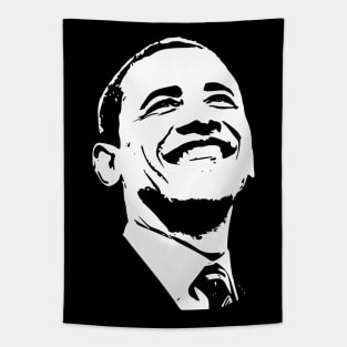 Barack Obama Smile Minimalistic Pop Art Tapestry