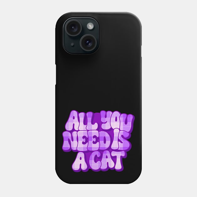 All You Need Is A Cat Plaid Text Phone Case by Miozoto_Design