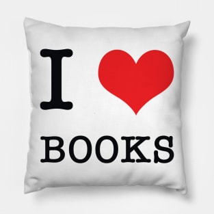 I Heart Books - Book Love - The bibliophile Pillow