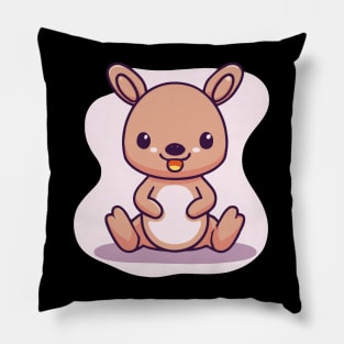 Cute baby kangaroo kawaii Pillow