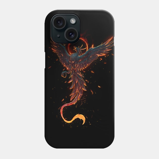 Black Phoenix Phone Case by chriskar