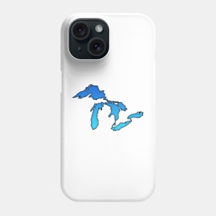 Great Lakes in Blue. Phone Case