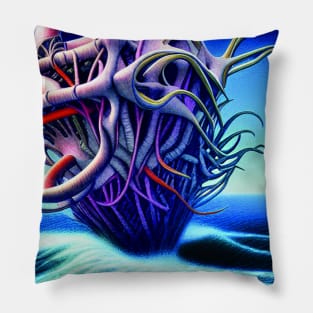 Digital Painting Of Deep Ocean Creature Pillow