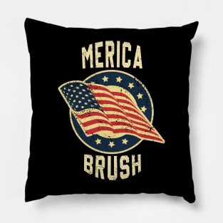 American Brush Vintage Retro 4th July Pillow