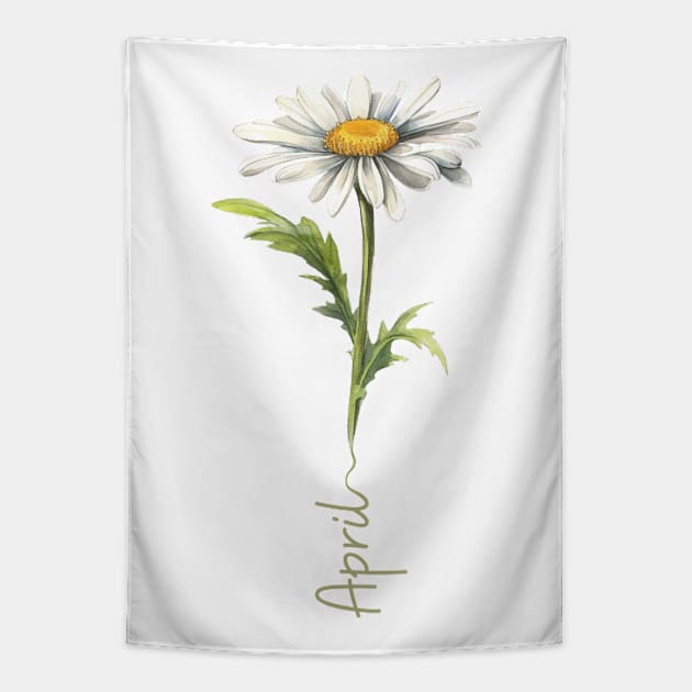 Daisy - Birth Month Flower for April Tapestry by Mistywisp