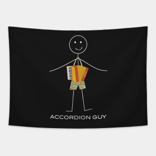 Funny Mens Accordion Design Tapestry