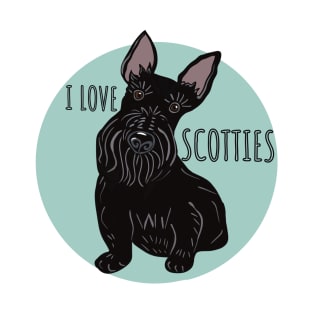 Scottish terrier I love Scotties design T-Shirt