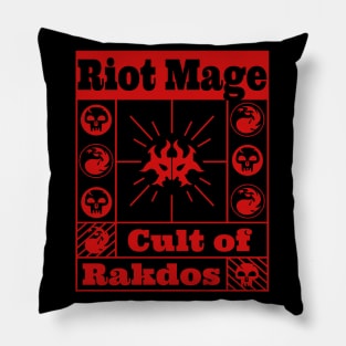 Cult of Rakdos | Riot Mage | MTG Guild Red on Black Design Pillow