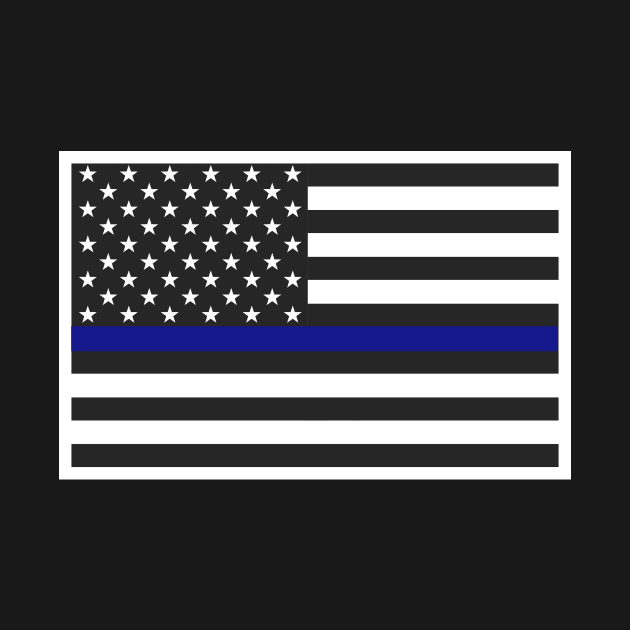 Thin Blue Line Flag, Police Officer Gifts by 3QuartersToday