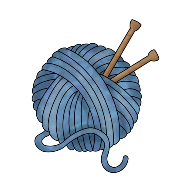 Blue Yarn Ball by peachycrossing