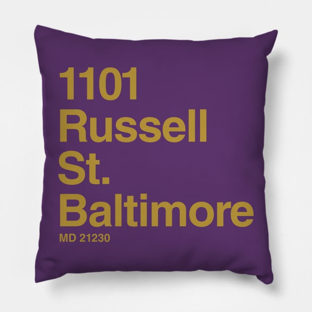 Baltimore Ravens Maryland Stadium Pillow by Venue Pin