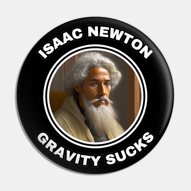 🍎 Sir Isaac Newton Figures Out that Gravity Sucks Pin by Pixoplanet