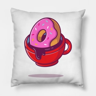 Hot Coffee And Donut Pillow