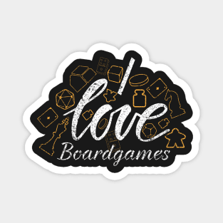 I Love Board Games - Board Game Inspired Graphic - Tabletop Gaming  - BGG Magnet