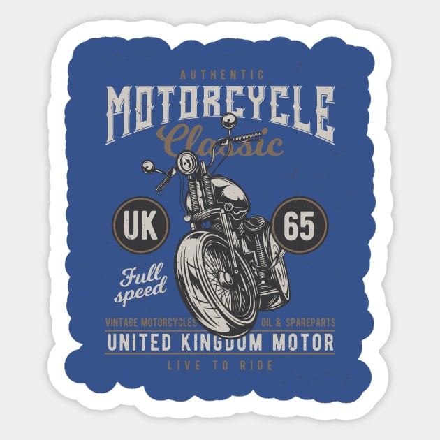 Motorcycle Classic - Classic Design - Motorcycle - Sticker