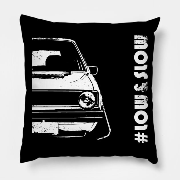 classic tuning car low and slow Pillow by WOS