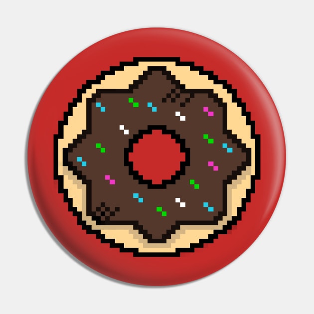 Cute Donut - Pixel Icon Pin by Lionti_design