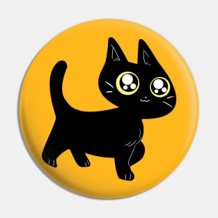 Cute Black Kitten Pin