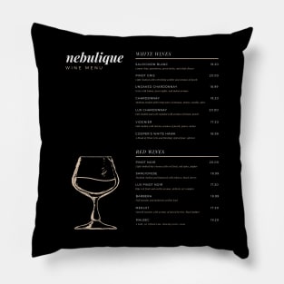 Wine Menu Pillow