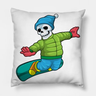 Skeleton as Snowboarder with Snowboard Pillow