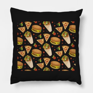 Fast Food Set Pattern Pillow