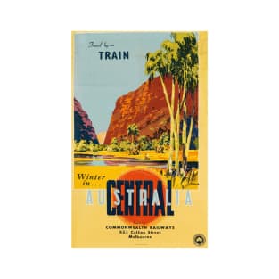 Vintage Travel Art Central Australia T-Shirt