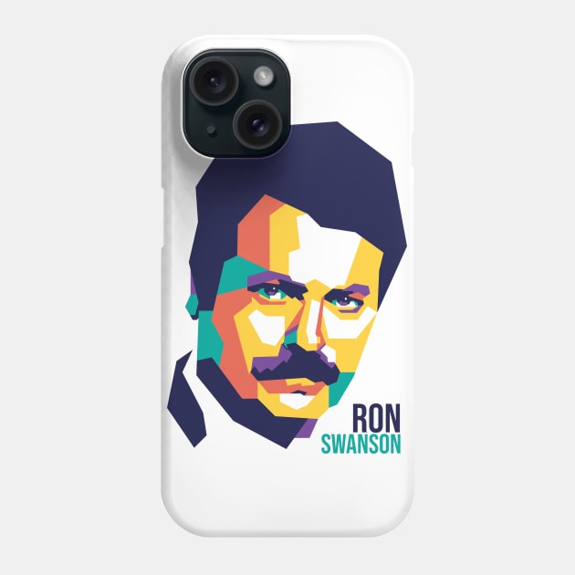 Ron Swanson On WPAP Phone Case by pentaShop