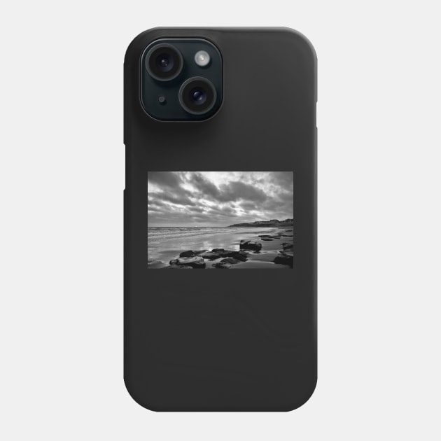 Whitley Bay beach at sunrise Phone Case by Violaman