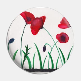 Watercolor - Poppy - Flanders field Pin