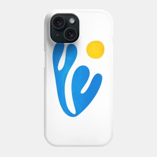 Blue Leaf & Sun: Matisse Paper Cutouts I Phone Case