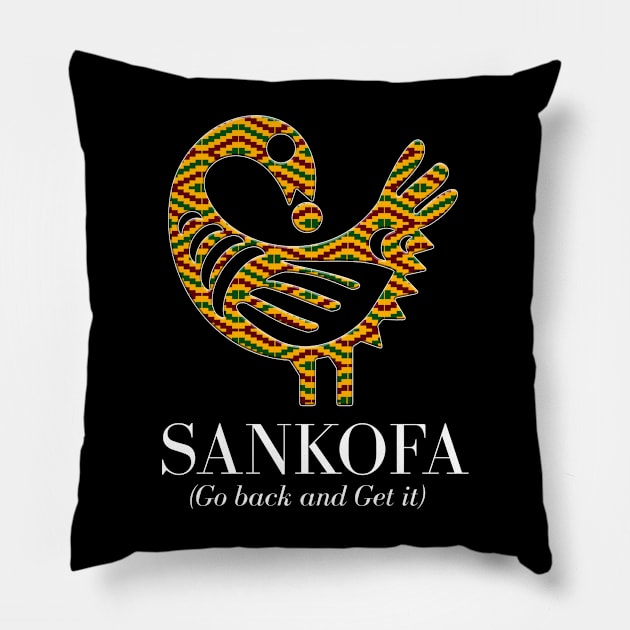 Sankofa (Go back and get it) Pillow by ArtisticFloetry