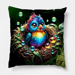 Colorful fantasy bird. Pillow