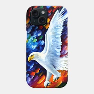 Beautiful White Eagle in Flight Painting Phone Case